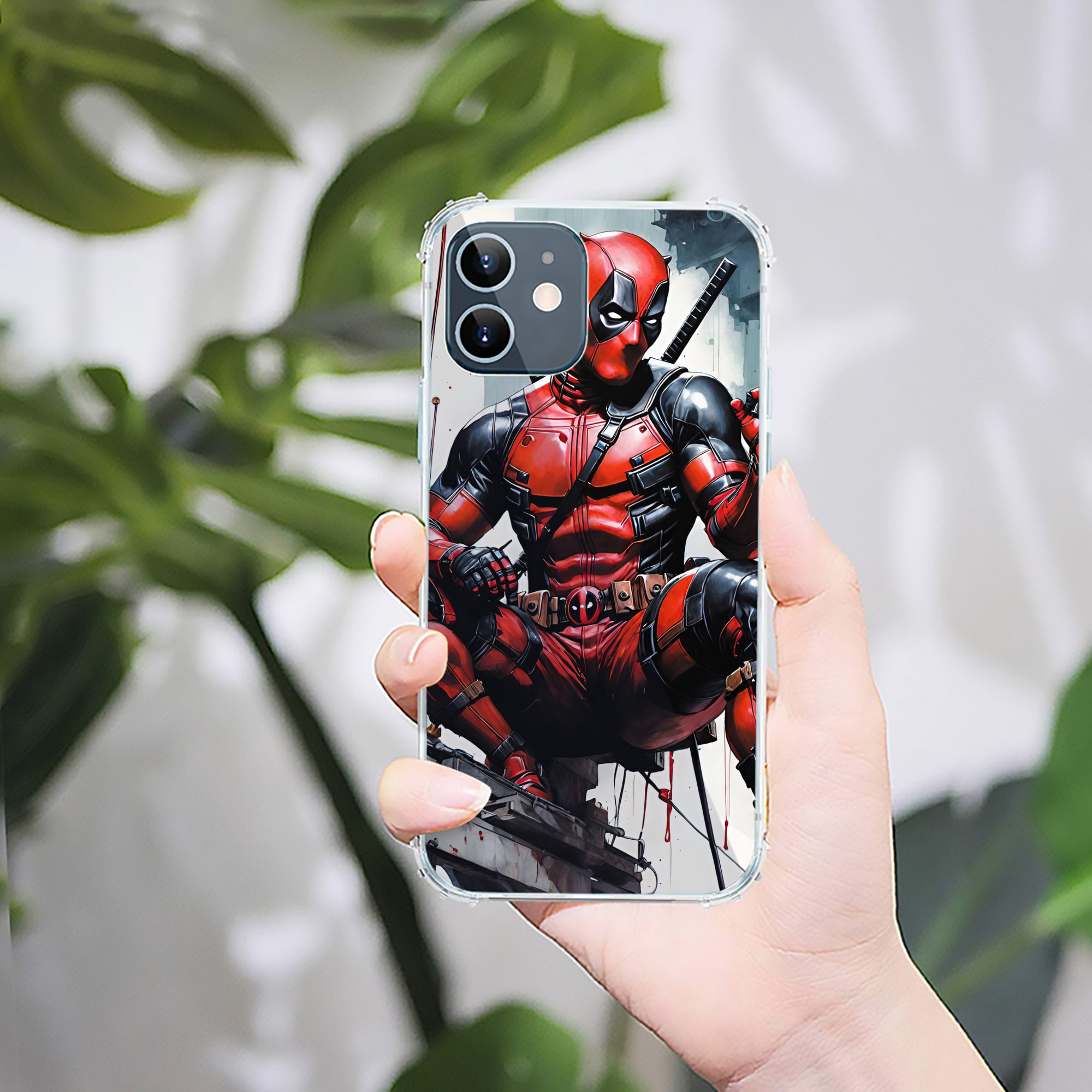 （画像用） Deadpool デッドプール 【iPhone 12シリーズ対応】透明スマホケース（クリアソフトケース）